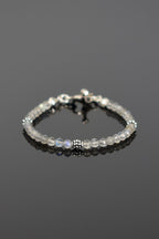 Labradorite Natural Stone 925 Sterling Silver Closure Bracelet - Moonlight Collection