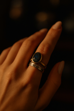 Labradorit Doğal Taş 925 Ayar Gümüş Yüzük