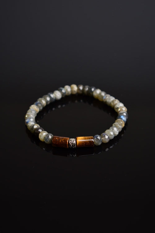 Labradorite - Tiger Eye Natural Stone Unisex Bracelet