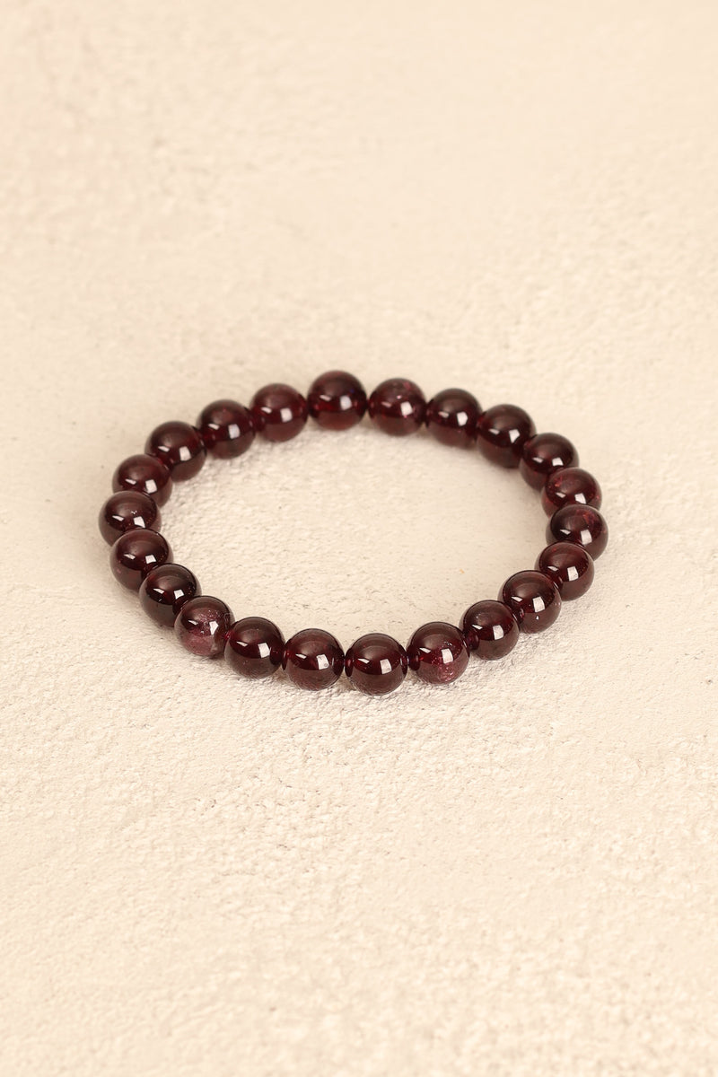 Lal Garnet Doğal Taş Bileklik 8 mm - Görsel 4 - Safnaturel