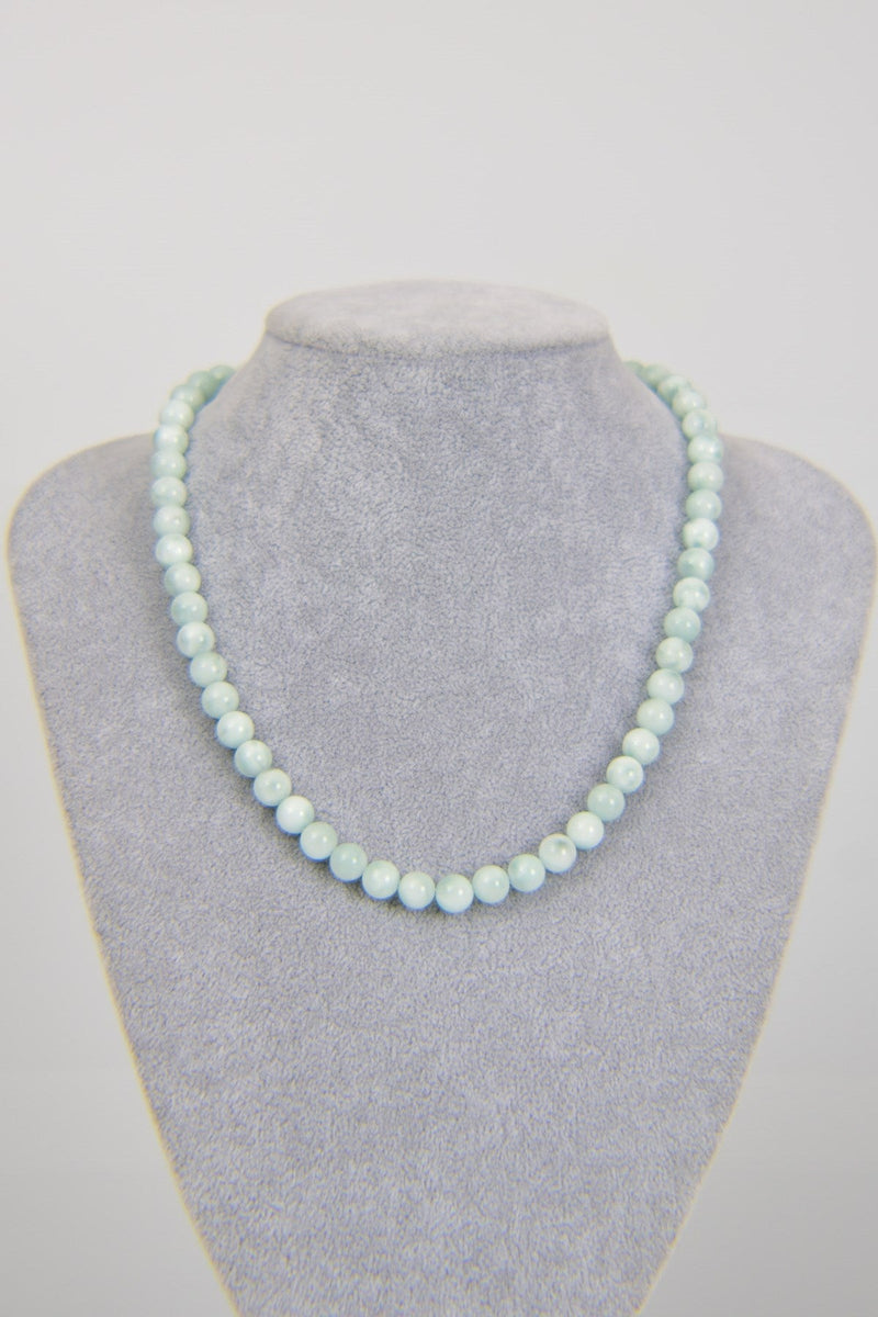 Larimar ( Opal ) Doğal Taş 8 mm Dizi Kolye - Görsel 4 - Safnaturel