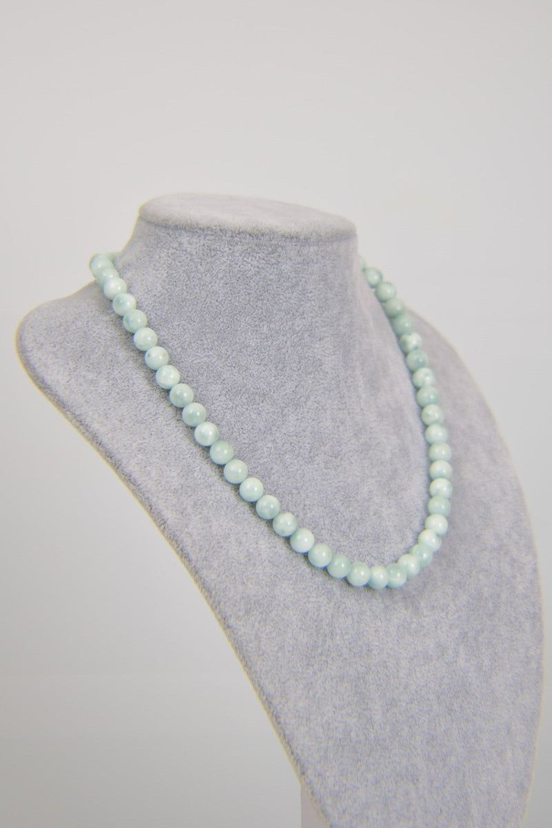 Larimar ( Opal ) Doğal Taş 8 mm Dizi Kolye - Görsel 2 - Safnaturel