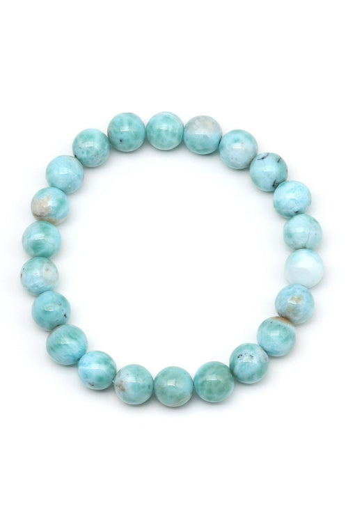 Larimar Doğal Taş Bileklik 8 mm Küre Kesim