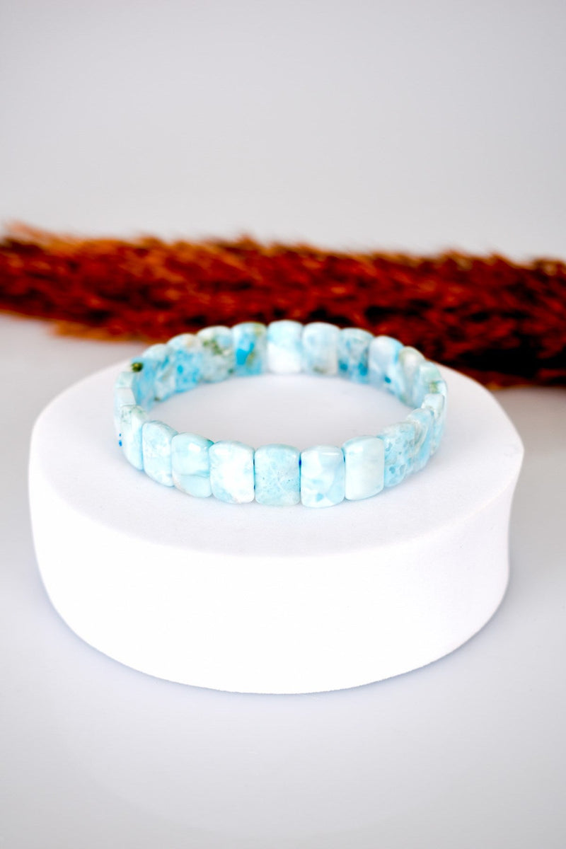 Larimar Doğal Taş Bileklik A+ Kalite - Görsel 1 - Safnaturel