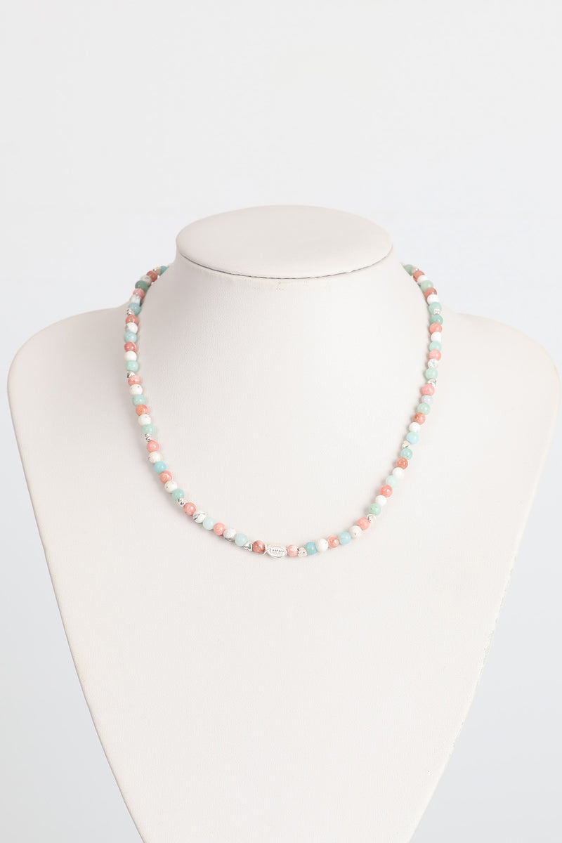 Larimar - Güneş Taşı - Havlit Doğal Taş Gümüş Aparatlı 4 mm Kolye - Görsel 5 - Safnaturel