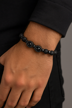 Lav - Göz Akik - Hematit Doğal Taş Unisex Bileklik