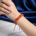 Madagaskar Akiği 8mm Çift Sıra Makrome Doğal Taş Bileklik