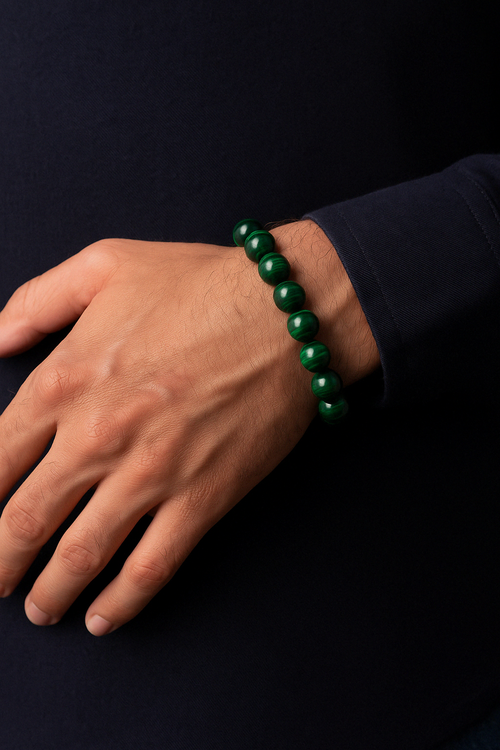 Malakit Doğal Taş Bileklik 10 mm