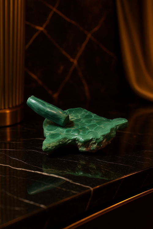 Malakit Doğal Taş Parça