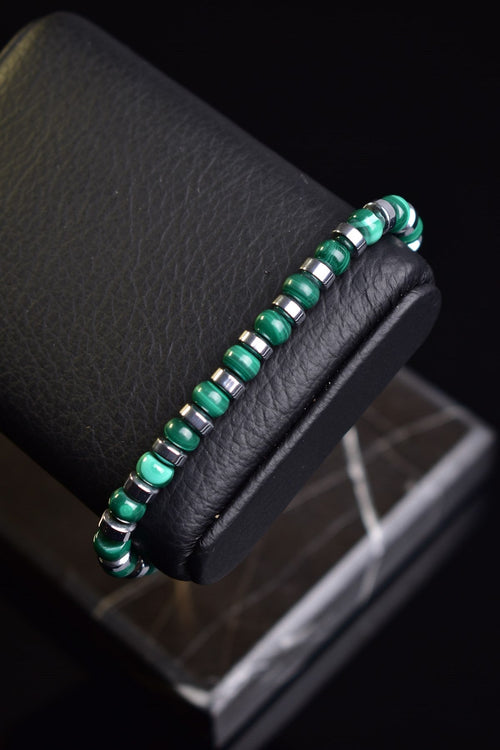 Malakit - Trehartz Doğal Taş Erkek Bileklik