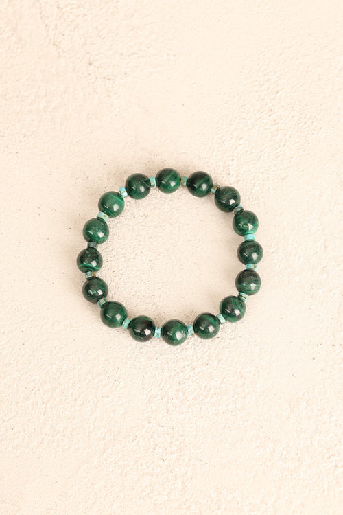 Malakit & Turkuaz Firuze (10 mm) Doğal Taş Bileklik