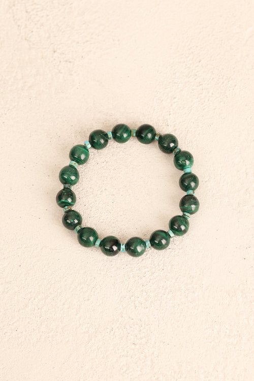 Malakit & Turkuaz Firuze (10 mm) Doğal Taş Bileklik