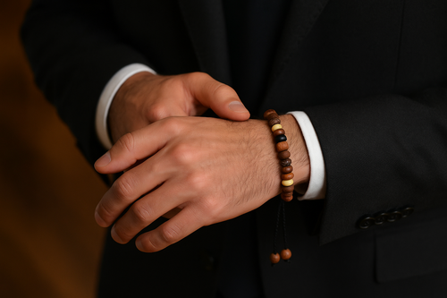 Miks Ağaç Makrome Örme Bileklik Rondel Kesim