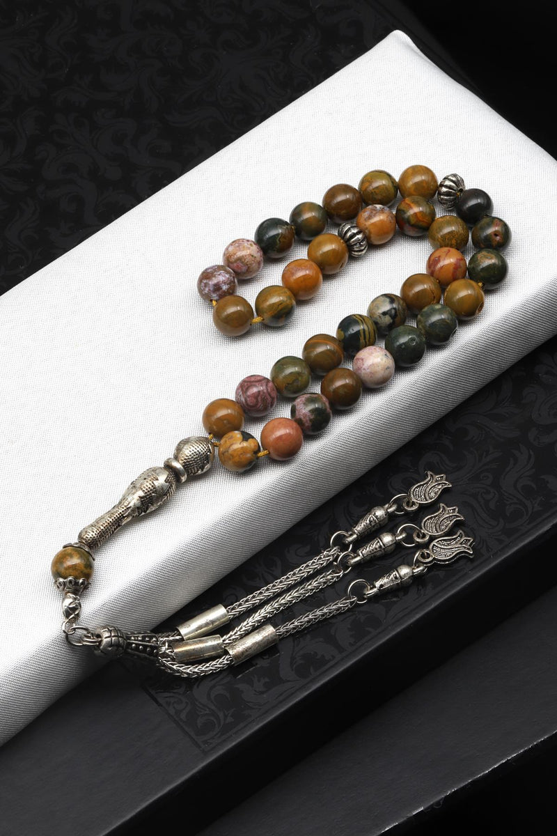 Ocean Jasper Doğal Taş Tesbih 8 mm Küre Kesim - Görsel 1 - Safnaturel