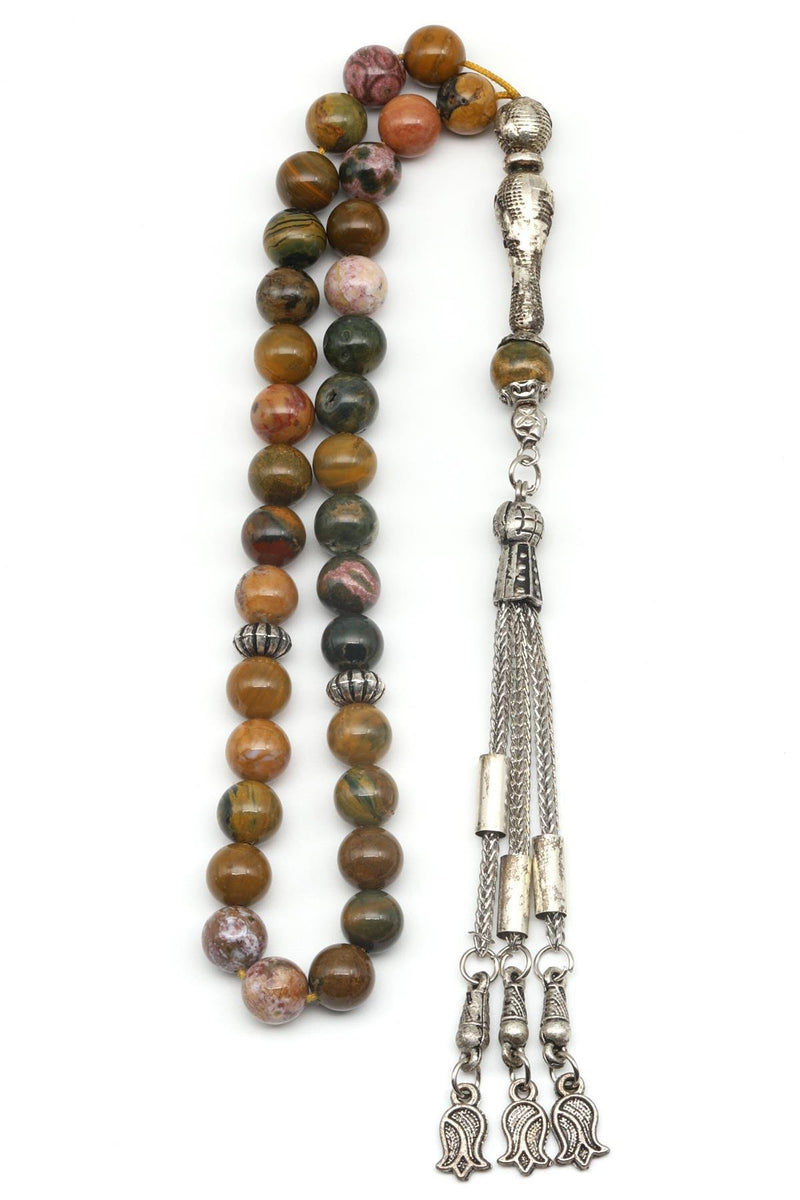 Ocean Jasper Doğal Taş Tesbih 8 mm Küre Kesim - Görsel 2 - Safnaturel