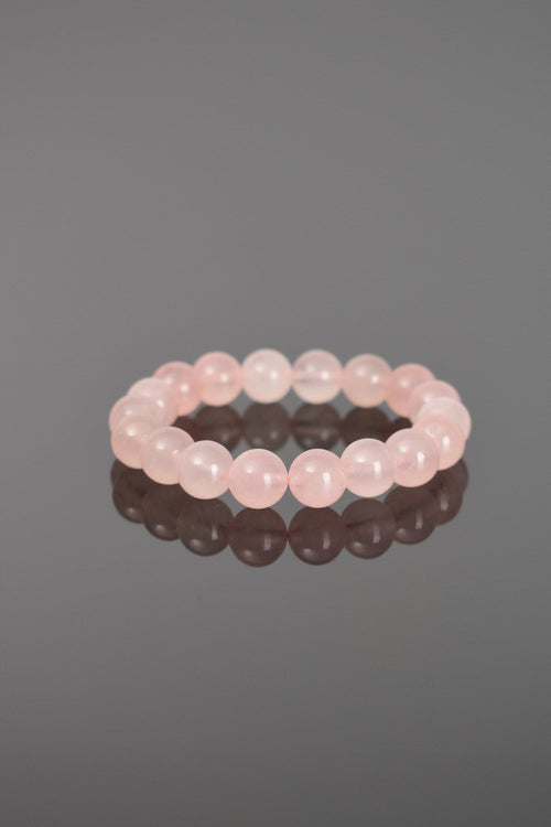 Pembe Kuvars Doğal Taş Bileklik 10 mm