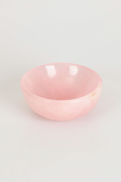 Pembe Kuvars Doğal Taş Kase