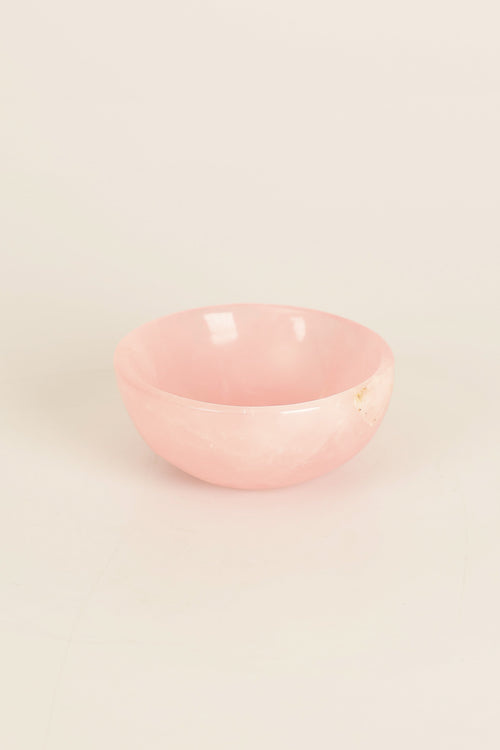 Pembe Kuvars Doğal Taş Kase