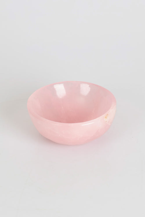 Pembe Kuvars Doğal Taş Kase