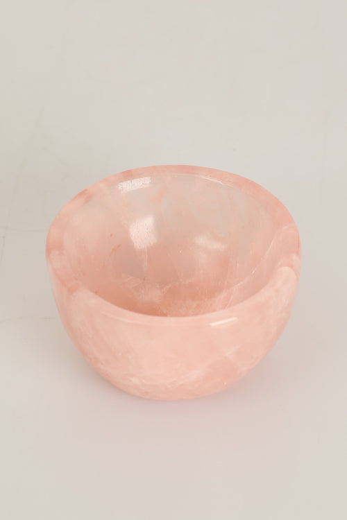 Rose Quartz Natural Stone Bowl