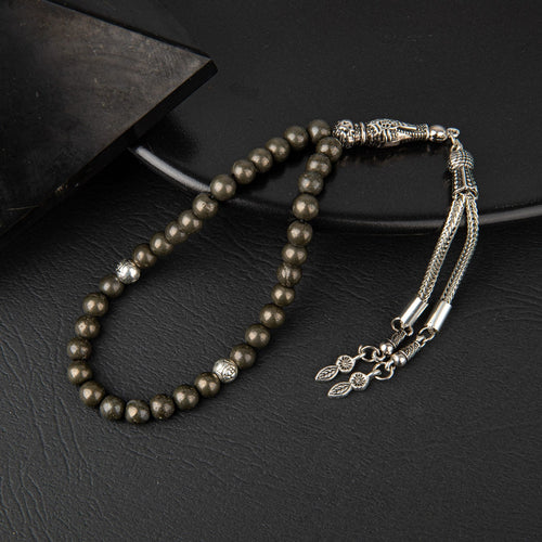 Pyrite Natural Stone Prayer Beads 33 – 8mm