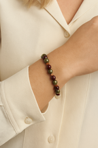 Pyrite - Tiger Eye - Garnet Natural Stone Design Bracelet