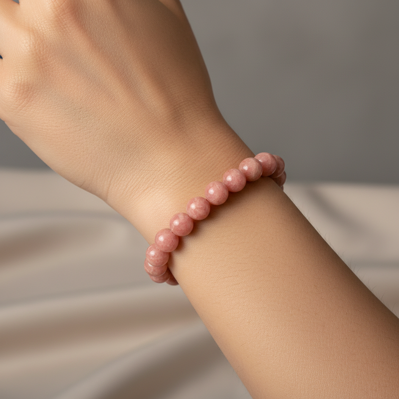 Rodokrozit Doğal Taş 9 mm Bileklik - Görsel 4 - Safnaturel