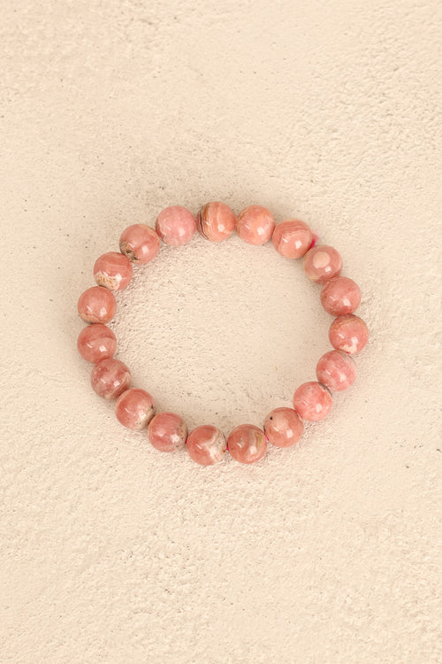 Rodokrozit Doğal Taş Bileklik 10 mm