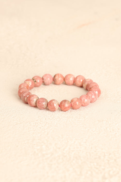 Rodokrozit Doğal Taş Bileklik 10 mm