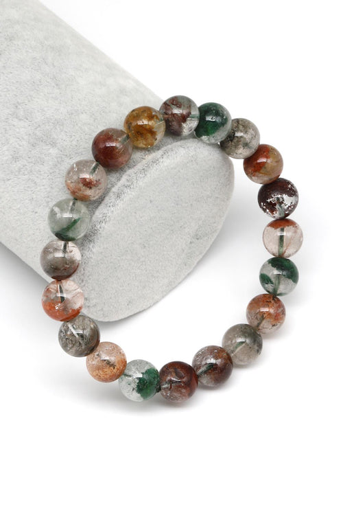 Rutil Kuvars Doğal Taş Bileklik 10 mm Küre Kesim