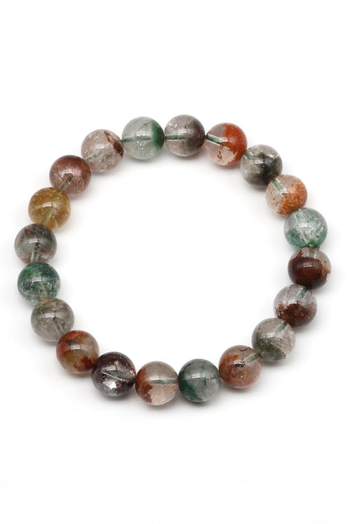 Rutil Kuvars Doğal Taş Bileklik 10 mm Küre Kesim