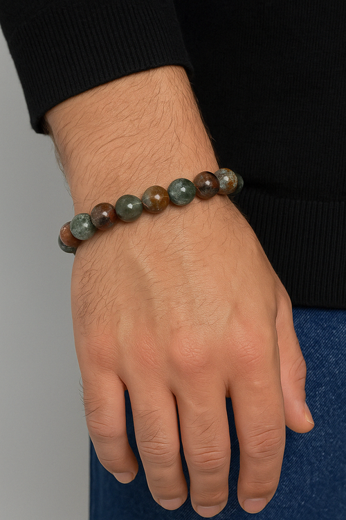 Rutile Quartz Natural Stone Bracelet 10 mm Sphere Cut