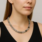 Rutilli Kuvars 8 mm Dizi Doğal Taş Kolye