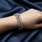 Rutilated Quartz Natural Stone Double Row Macrame Bracelet 8 mm