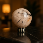 Rutilli Kuvars Doğal Taş Küre