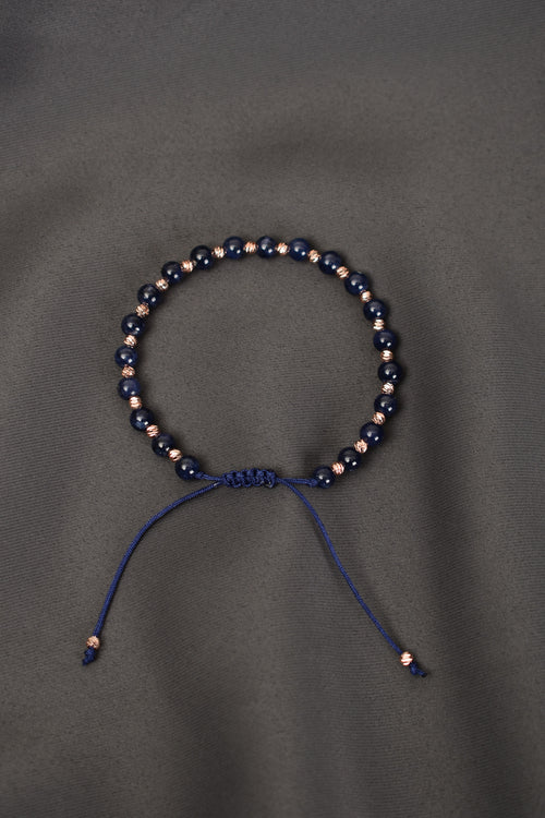 Safir Doğal Taş Makrome Bileklik