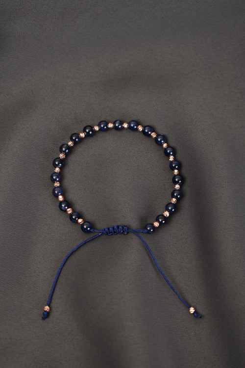 Safir Doğal Taş Makrome Bileklik