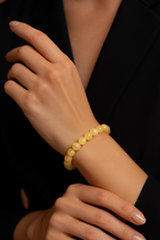 Sarı Lepidolit Doğal Taş Bileklik 8 mm