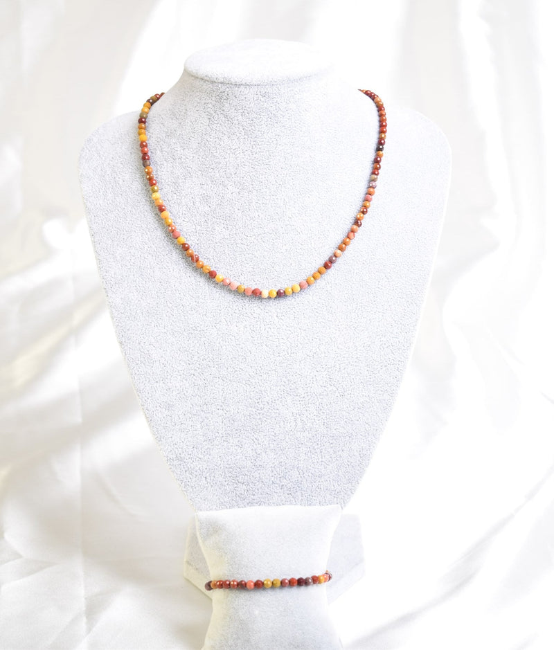 Sarı Jasper Doğal Taş Kolye ve Bileklik Takımı – 3-4 mm - Görsel 4 - Safnaturel