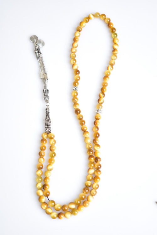 Yellow Tiger Eye Natural Stone Prayer Beads 99 – 6mm