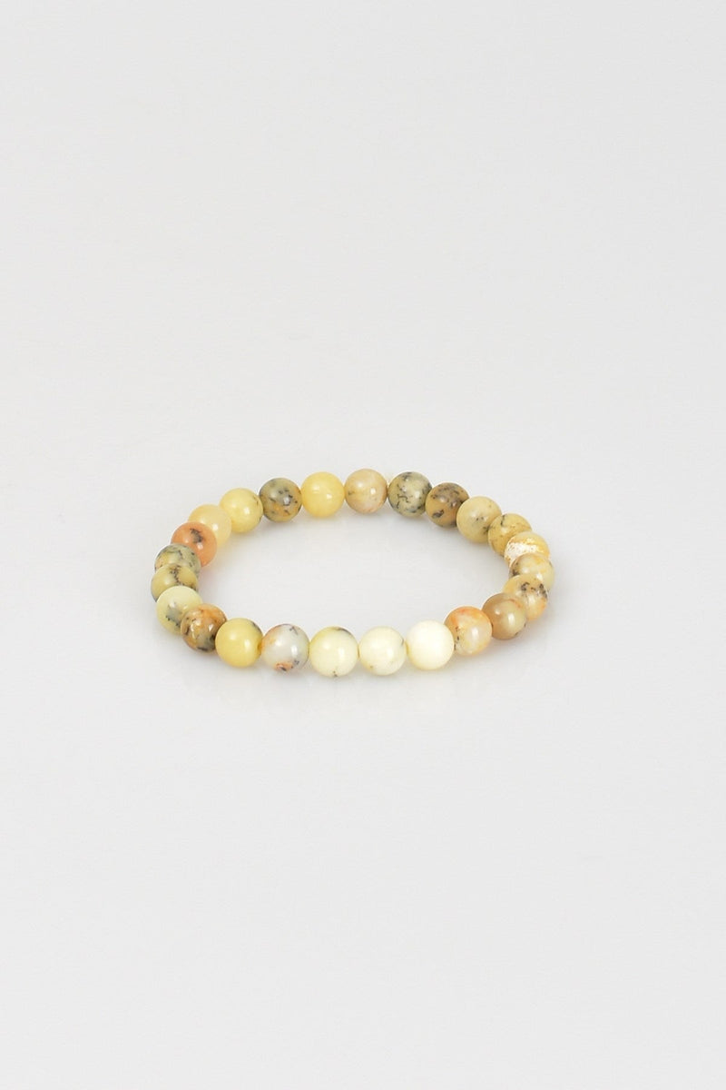 Sarı Opal Doğal Taş Bileklik 8 mm - Görsel 4 - Safnaturel