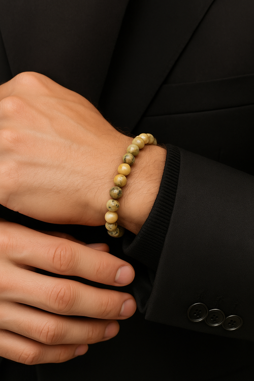 Sarı Opal Doğal Taş Bileklik 8 mm