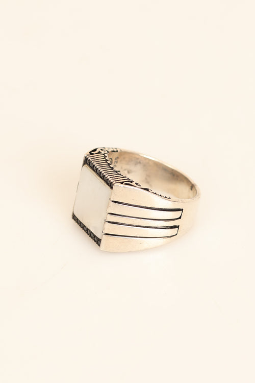 Sedef Doğal Taş 925 Ayar Gümüş Yüzük