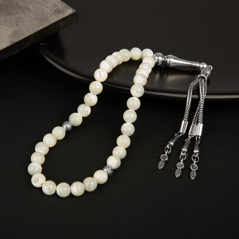 Sedef Doğal Taş Tesbih 33lük – 8mm - Görsel 2 - Safnaturel