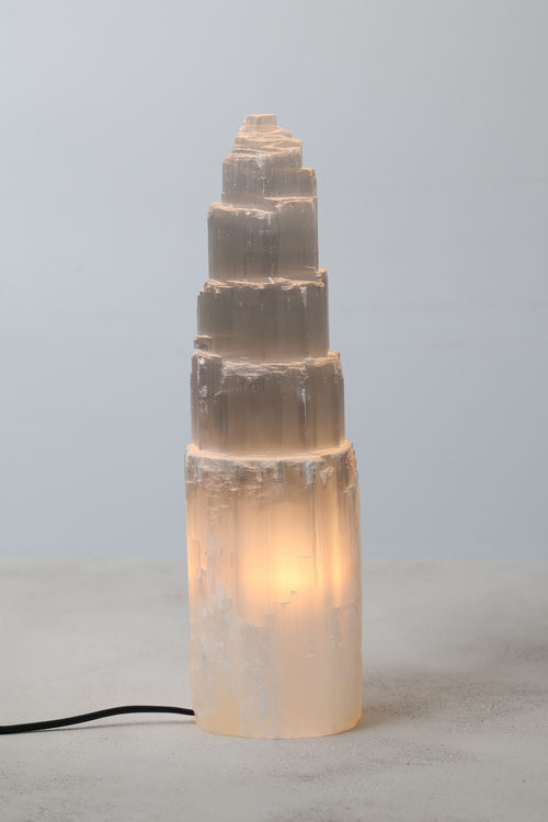 Selenit Doğal Taş Lamba Büyük Boy