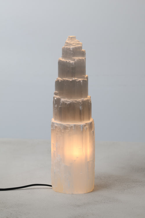 Selenit Doğal Taş Lamba Büyük Boy