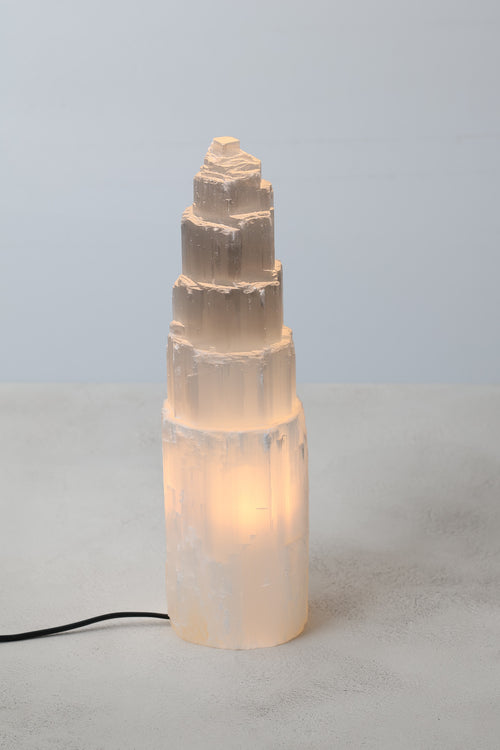 Selenit Doğal Taş Lamba Büyük Boy
