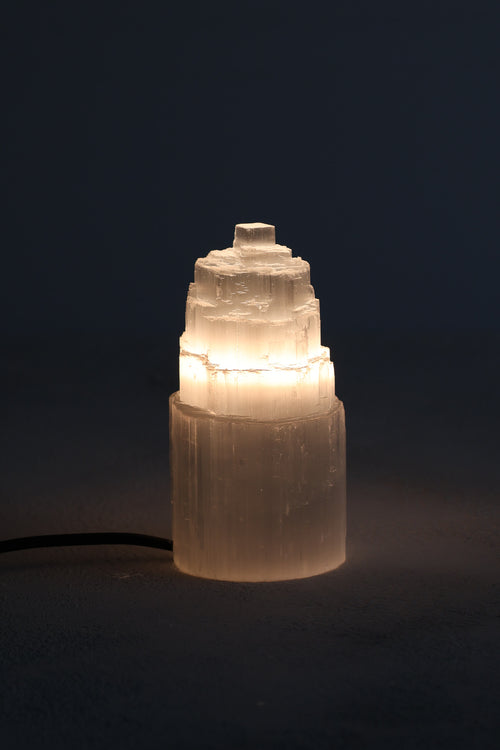 Selenit Doğal Taş Lamba Küçük Boy