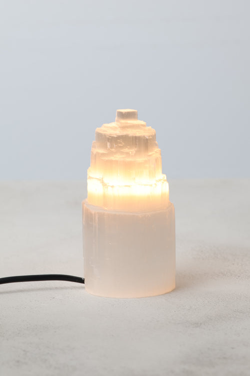 Selenit Doğal Taş Lamba Küçük Boy