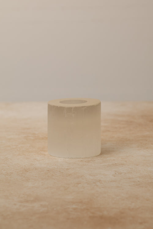 Selenit Doğal Taş Mumluk